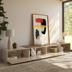 Nexera Extendable TV Console - Kiss curl & morning dew Clearance