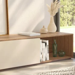 Nexera Extendable TV Console - Kiss curl & morning dew Clearance
