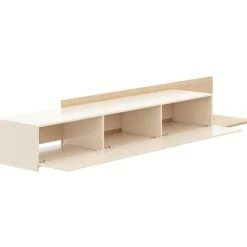 Nexera Extendable TV Console - Natural blonde oak & morning dew Outlet