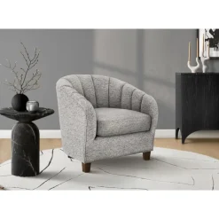 Monarch Fabric Accent Chair - SILVER Best