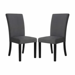 Fabric Chairs (Set of 2) - Grey Hot