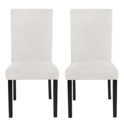 Fabric Chairs (Set of 2) - White Linen Sale