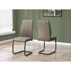 Monarch Fabric Chairs with Black Base (Set of 2) - - Taupe Online