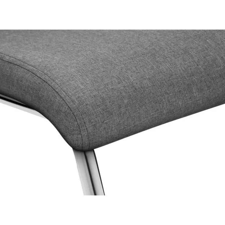 Monarch Fabric Chairs with Chrome Base (Set of 2) - - Grey Discount
