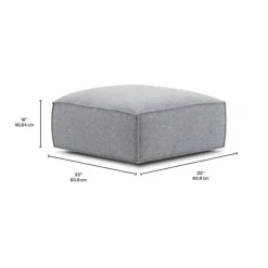 Fabric Ottoman - 33 x 33 x 16 GREY Discount