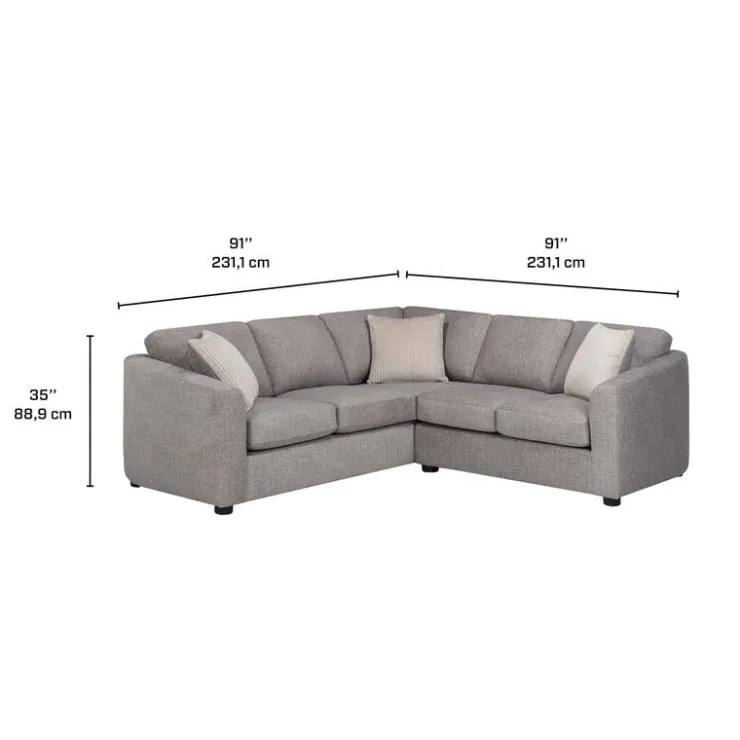 Sofa By Fancy Fabric Sectional Grey