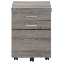 Monarch Filing cabinet - 3 drawer / on castors - Dark Taupe Discount