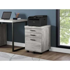 Monarch Filing cabinet - 3 drawer / reclaimed wood / castors - Grey New