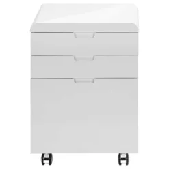 Monarch Filing cabinet - 3 drawers / gloss / castors - White Sale