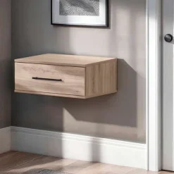 Meubles South Shore Floating Nightstand - South Shore Rustic Oak Outlet