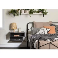 Meubles South Shore Floating Nightstand - South Shore GRAY OAK Online