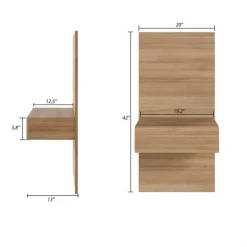 Nexera Floating Nightstands Extension Panels - Brown Oak Clearance