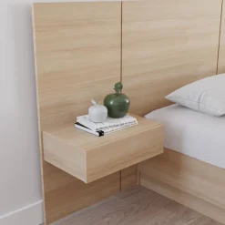 Nexera Floating Nightstands Extension Panels - Natural Blonde Oak Discount