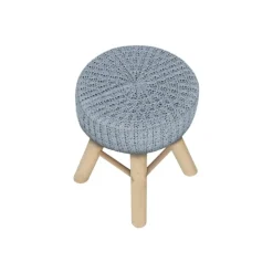 Monarch Footrest with Golden Hairpin-Style Legs - Grey Outlet