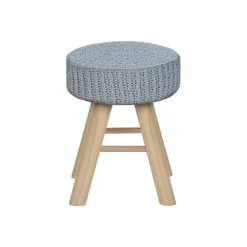 Monarch Footrest with Golden Hairpin-Style Legs - Grey Outlet