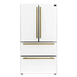 FORNO 19,2 Cu Ft 36 In Refrigerator Bottom Freezer, French door - FFRBI1820-36 White Sale
