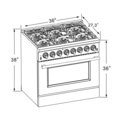 FORNO 36'' Dual Fuel Range 36