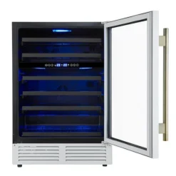 FORNO 24" Dual Zone Wine Cooler 24" - FWCDR6634-24 White Clearance