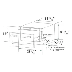 FORNO 24 In Microwave Drawer 1500 22.13" FMWDR3000-24 Stainless Sale