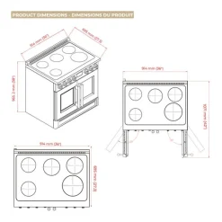 FORNO 36" Range 36" Electric Induction - FFSIN0950-36 Stainless Clearance