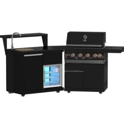 FORNO All'Aperto Outdoor Kitchen with BBQ, Sink and Bar – 62 600 BTU Black Online