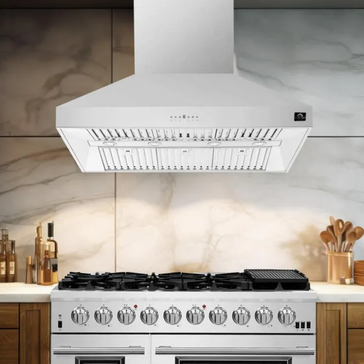FORNO Chimney Range Hood Wall Mount 47.25" - FRHWM5094-48 Stainless Clearance