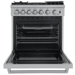 FORNO Dual Fuel Range 30" Electric Gas - FFSGS6196-30 Stainless Outlet