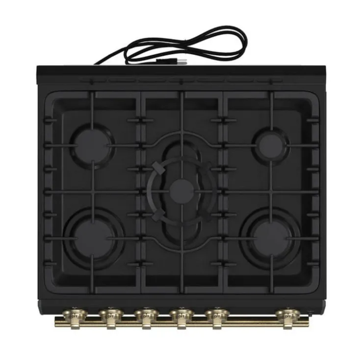 FORNO Gas Range 30" Electric Gas - FFSGS1116-30 Black