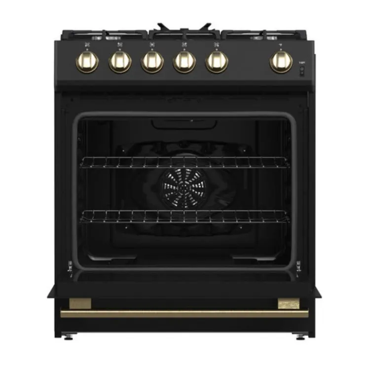 FORNO Gas Range 30" Electric Gas - FFSGS1116-30 Black