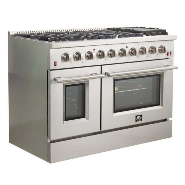 FORNO Gas Range 48" Electric Gas - FFSGS6244-48 Stainless