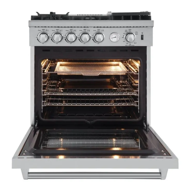 FORNO Gas Range 30" Electric Gas - FFSGS6276-30 Stainless