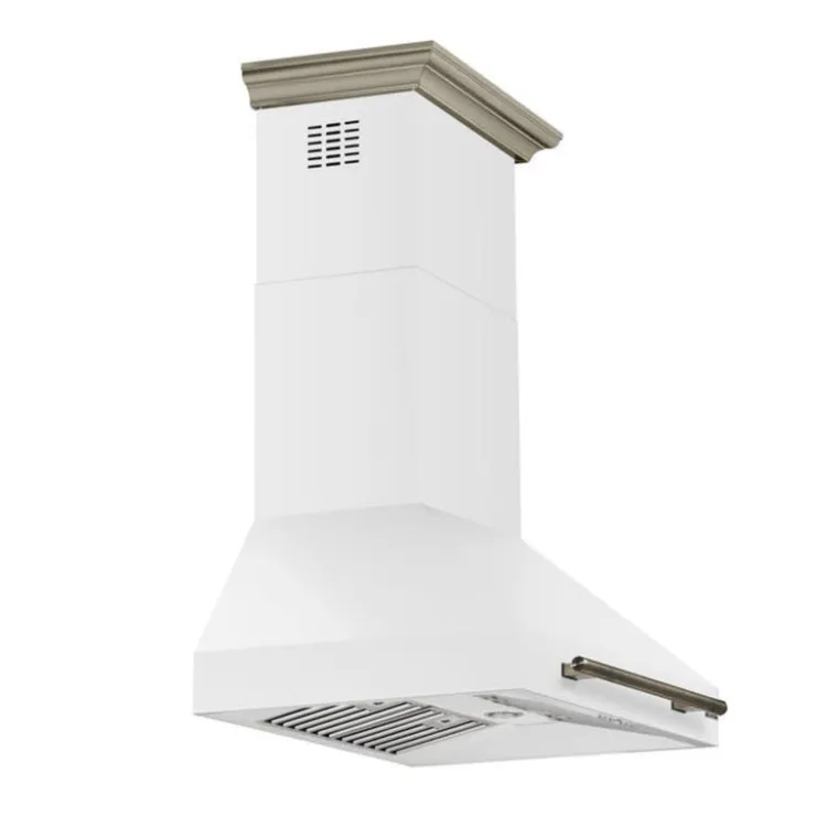 FORNO 30-inch Wall-Mounted Range Hood Wall Mount 30" , 600 CFM - FRHWM5095-30 White Hot