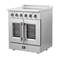 FORNO Range 30" Electric Glass-Ceramic - FFSEL6917-30 Stainless Hot