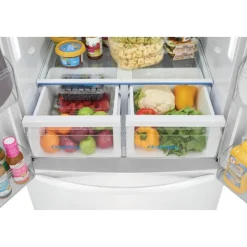 Frigidaire 18 Cu ft 32 In Refrigerator Bottom Freezer, French door - FRFG1723AW White Outlet