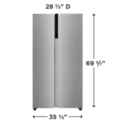 Frigidaire 21,4 Cu ft 36 In Refrigerator Side by side - FRSG2115AV Stainless Outlet