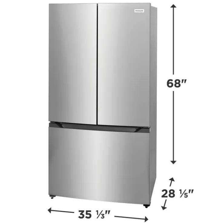 Frigidaire 20 Cu ft 36 In Refrigerator Bottom Freezer, French door - FRFG2011AV Stainless New