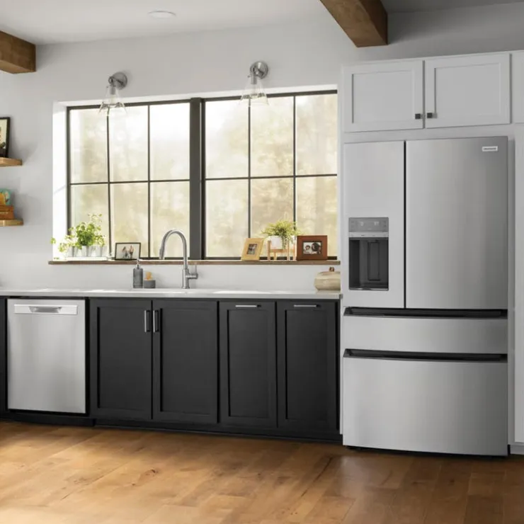 Frigidaire 26,3 Cu Ft 36 In Refrigerator Bottom Freezer, French door - FRMS2733AV Stainless Sale