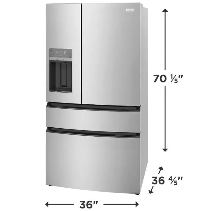 Frigidaire 26,3 Cu Ft 36 In Refrigerator Bottom Freezer, French door - FRMS2733AV Stainless Sale