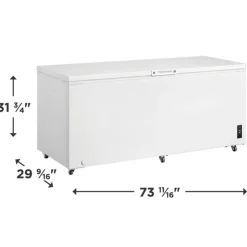Frigidaire 20 Cu. Ft Freezer , Honrizontal, 74" - FFCL2042AW White