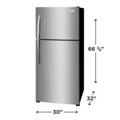 Frigidaire 20 Cu ft Refrigerator Top Freezer - FFHT2022AS Stainless Best