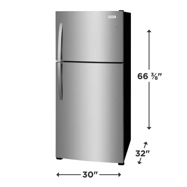 Frigidaire 20 Cu ft Refrigerator Top Freezer - FFHT2022AS Stainless Best