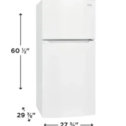 Frigidaire 27 in 13,9 cu ft refrigerator Top Freezer - FFHT1425VW White Online