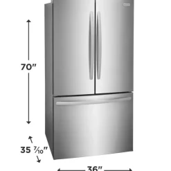 Frigidaire 36 In 27,8 Cu Ft Refrigerator Bottom Freezer, French door - FRFS2823AS Stainless Online