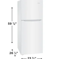 Frigidaire 24 in 10,1 ft cu refrigerator Top Freezer - FFET1022UW White Discount