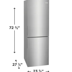 Frigidaire 24 in 11,5 ft cu refrigerator Bottom Freezer - FRBG1224AV Stainless Hot