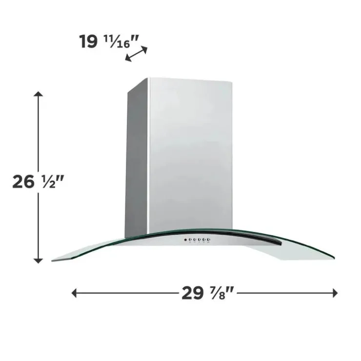 Frigidaire 30 in range hood Wall Mount 35.5" , 400 CFM - FHWC3060LS Stainless New