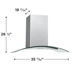 Frigidaire 36 in range hood Wall Mount 24" , 400 CFM - FHWC3660LS Stainless Online