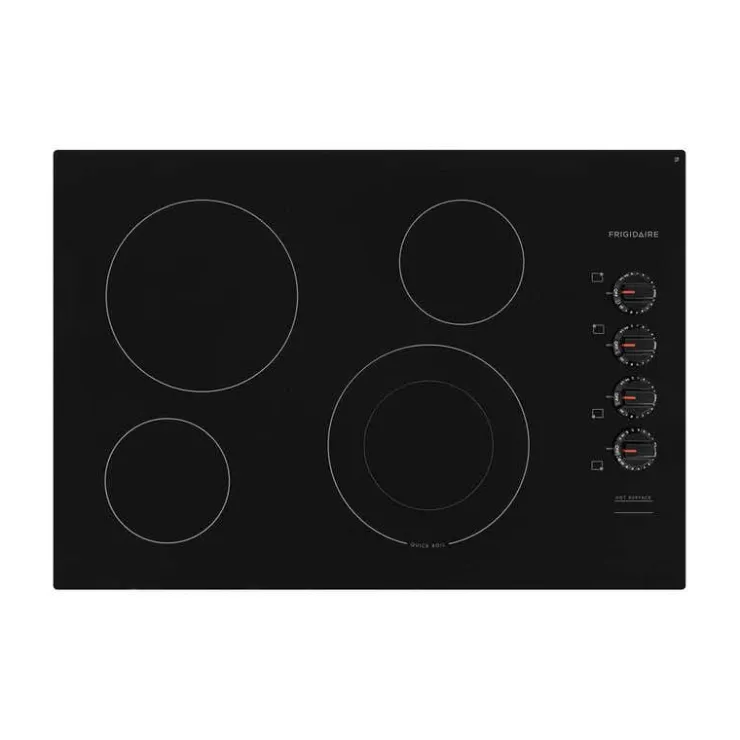 Frigidaire Cooktop Glass-Ceramic 30" Electric - FFEC3025UB Black Hot