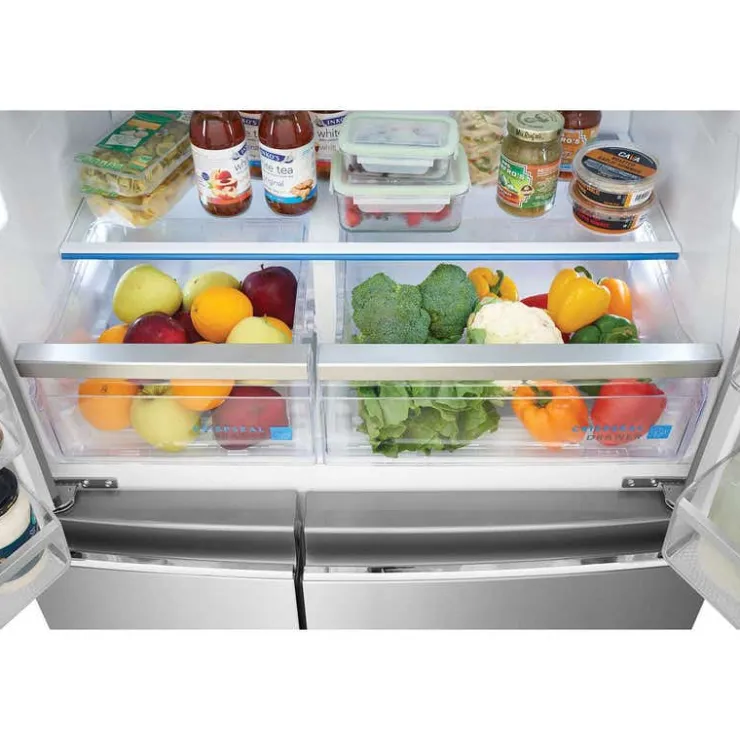 Frigidaire Gallery 36 In 22,1 Cu Ft Refrigerator Bottom Freezer, French door - GRQC2255BF Stainless Online