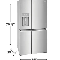 Frigidaire Gallery 36 In 22,1 Cu Ft Refrigerator Bottom Freezer, French door - GRQC2255BF Stainless Online